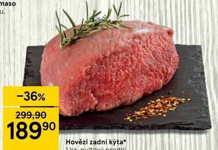 Hovězí kýta zadní bez kosti