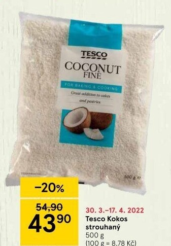 Kokos strouhaný Tesco