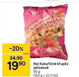 Křupky kukuřičné ochucené bez lepku Rej
