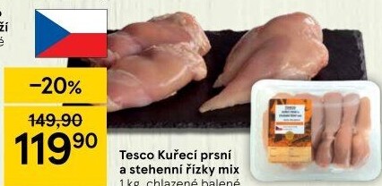 Kuřecí řízky mix Tesco