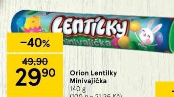 Lentilky mini vajíčka Orion