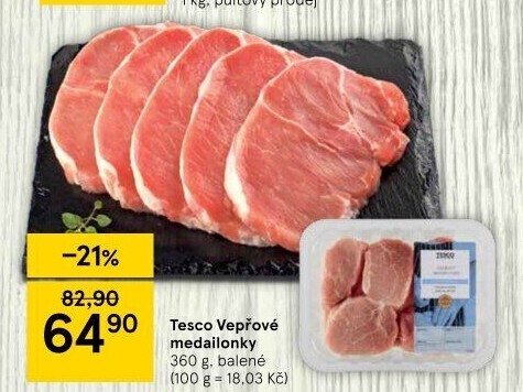 Medailonky vepřové Tesco