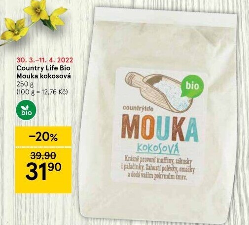 Mouka kokosová bio Country Life