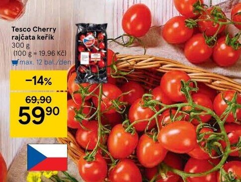Rajčata cherry keříková Tesco