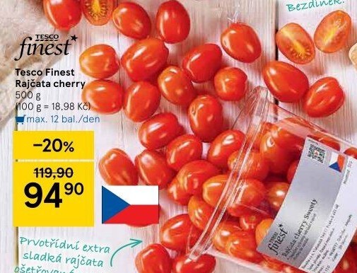 Rajčata cherry Tesco Finest