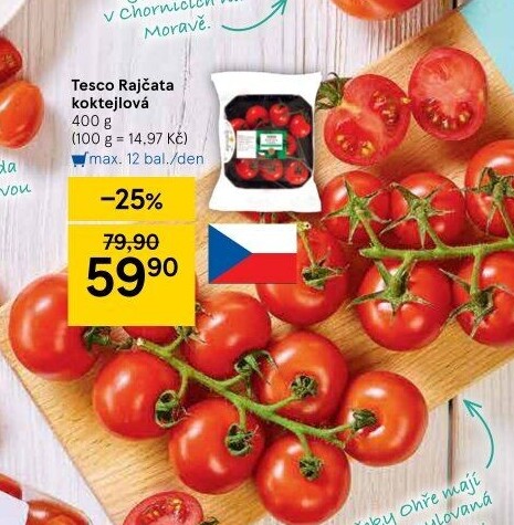 Rajčata koktejlová Tesco