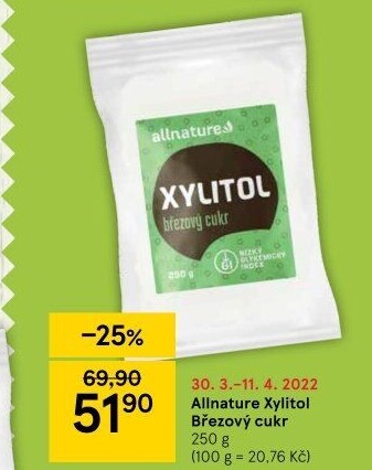 Sladidlo Xylitol Allnature