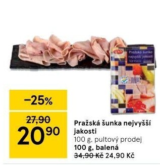 Šunka pražská nejvyšší jakosti LE&amp