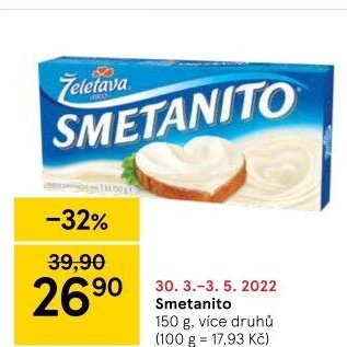 Sýr tavený Smetanito Želetava