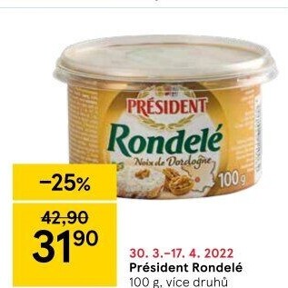 Sýr termizovaný Rondelé President