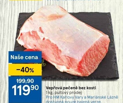 Vepřová pečeně bez kosti