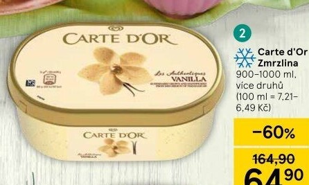 Zmrzlina ve vaničce Carte D'