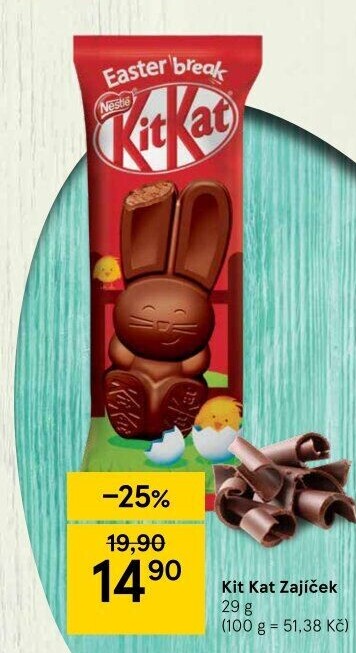 Čokoládový zajíc Kit Kat