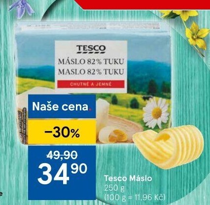 Máslo Tesco