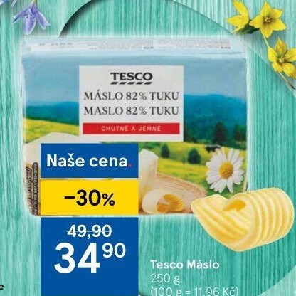 Máslo Tesco