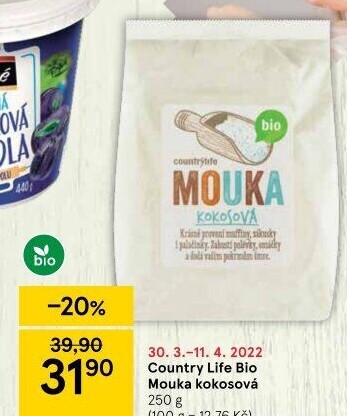 Mouka kokosová bio Country Life
