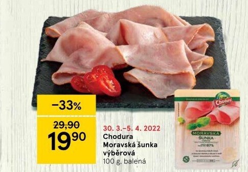 Šunka moravská výběrová Beskydské uzeniny Chodura