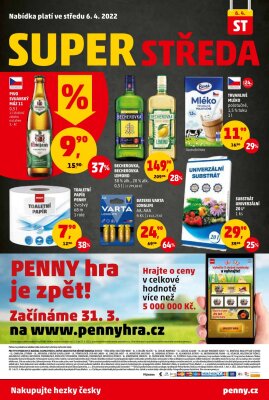 akční leták Penny Market 31.3.2022-6.4.2022