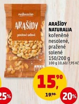 Arašídy pražené Naturalia