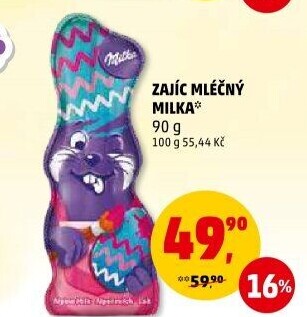 Čokoládový zajíc Milka