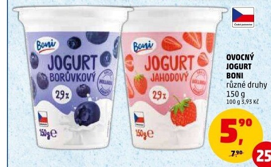 Jogurt ochucený Boni