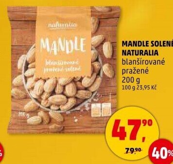 Mandle pražené Naturalia