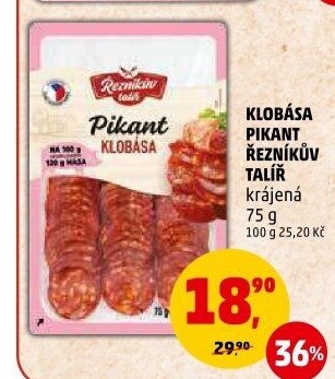 Pikantní klobása Řezníkův talíř