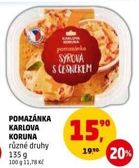 Pomazánky Karlova Koruna