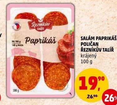 Salám Paprikáš Řezníkův talíř