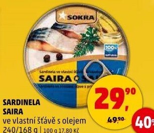 Sardinela ve vlastní šťávě Saira Sokra