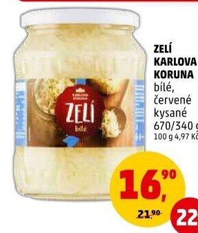 Zelí bílé kysané Karlova Koruna