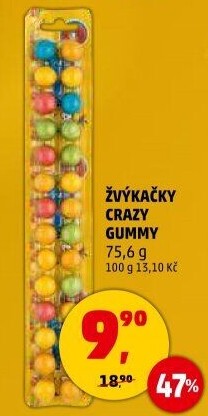 Žvýkačky Crazy Gummy