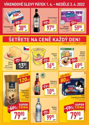 akční leták BILLA 30.3.2022-5.4.2022