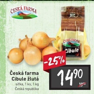 Cibule žlutá Česká Farma
