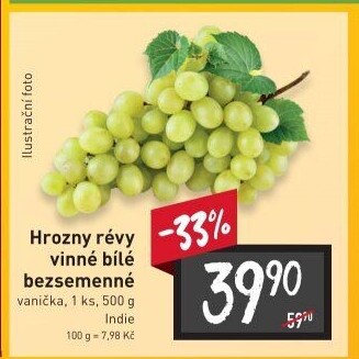 Hrozny bílé bezsemenné