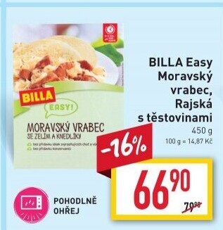 Moravský vrabec Easy Billa