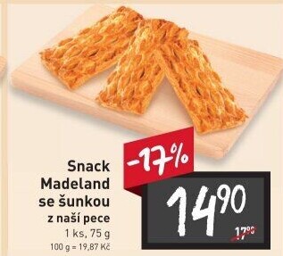 Snack Madeland se šunkou La Lorraine