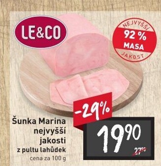 Šunka Marina nejvyšší jakosti LE&amp