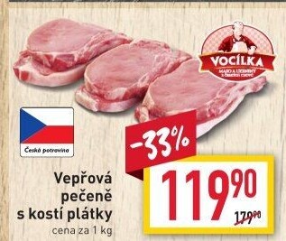 Vepřová pečeně s kostí Vocílka