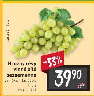 Hrozny bílé bezsemenné