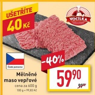 Maso mleté vepřové Vocílka