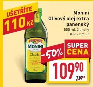 Olivový olej extra panenský Monini