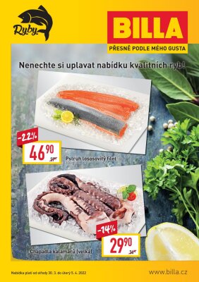 akční leták BILLA 30.3.2022-5.4.2022