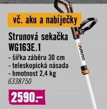 Aku strunová sekačka Worx WG163E.1