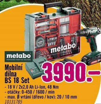 Aku vrtačka Metabo BS 18