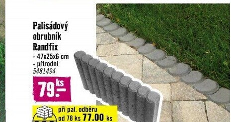 Obrubník palisádový Randfix