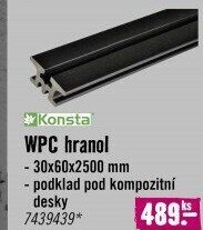 Podkladní hranol pro terasová prkna WPC Konsta