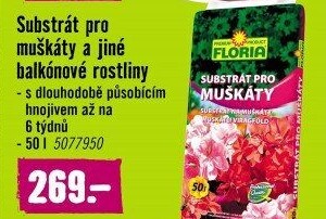 Substrát pro muškáty / pelargonie Floria