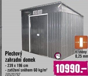 Zahradní domek plechový Keter