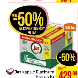 Kapsle do myčky Platinum Jar